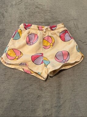 Zara Cream Beach Ball Print Kids Shorts